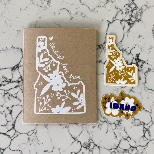 sending love from idaho greeting card image 1