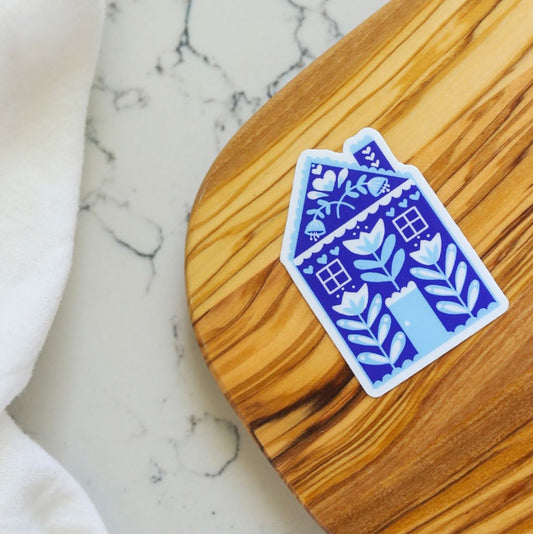 blue house sticker image 2