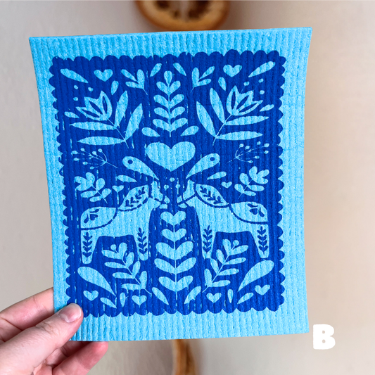*seconds* dala swedish dishcloth (blue/blue)