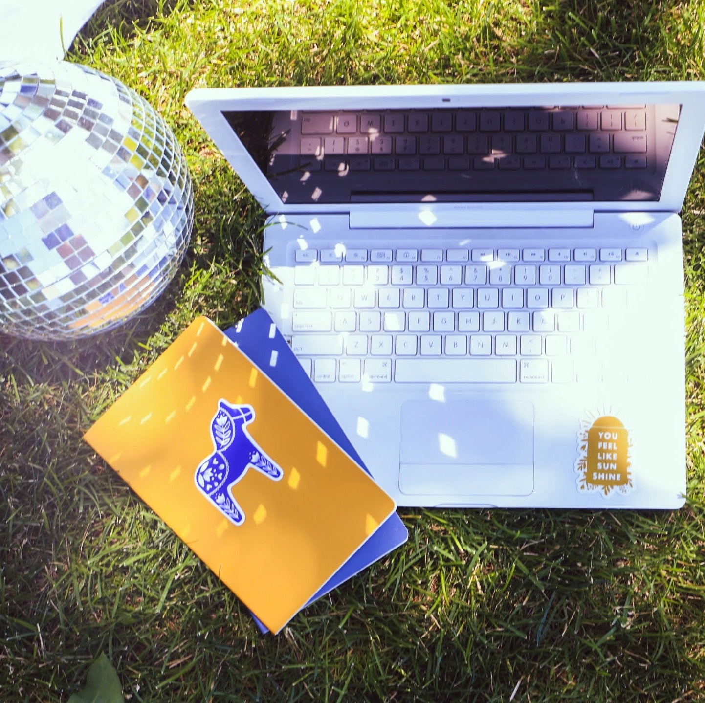 swedish dala sticker (blue) image 5