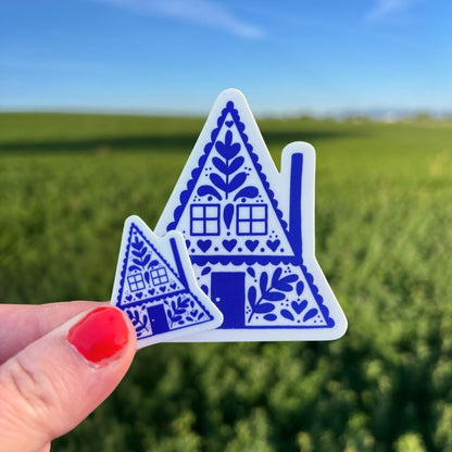 *mini* a-frame cabin sticker