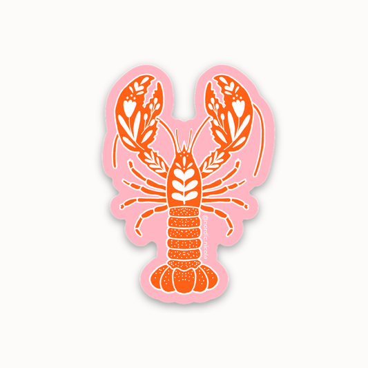 folk art maine lobster sticker