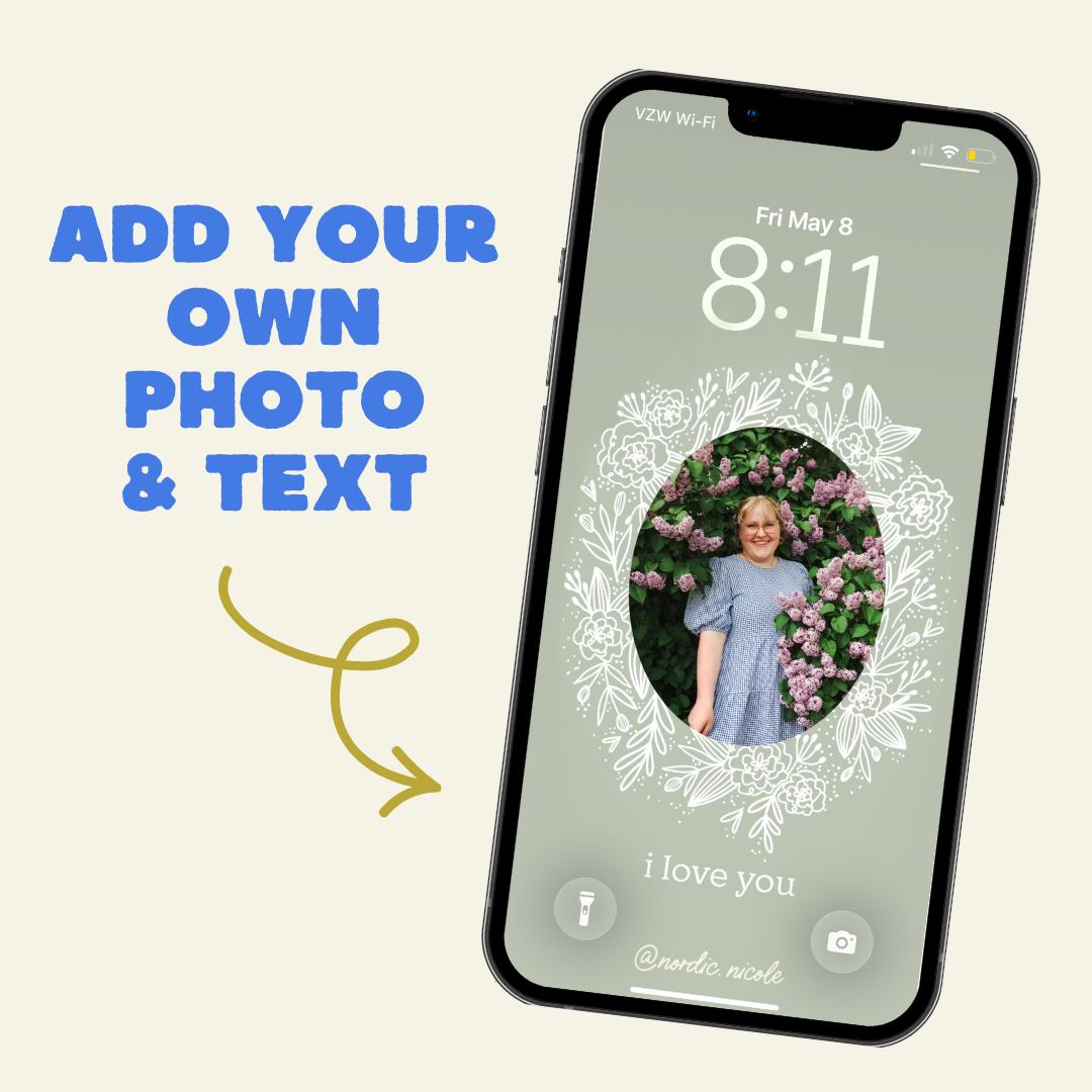 *bundle* customizable photo art frames for iphone (digital download)
