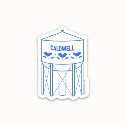 caldwell water tower sticker