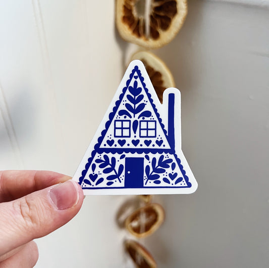 a-frame cabin sticker image 0