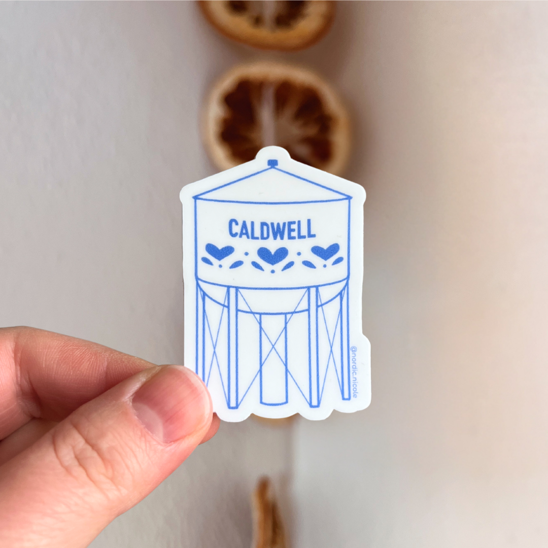 caldwell water tower sticker