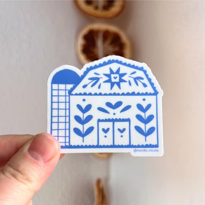 nordic quilt barn sticker