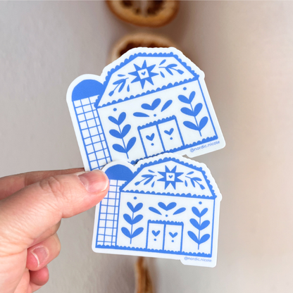 nordic quilt barn sticker
