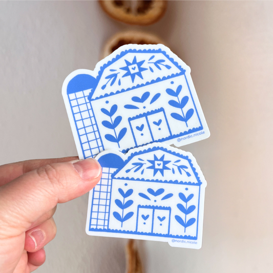 nordic quilt barn sticker