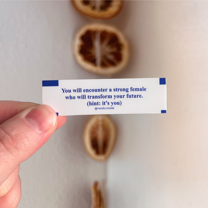affirmation fortune cookie sticker