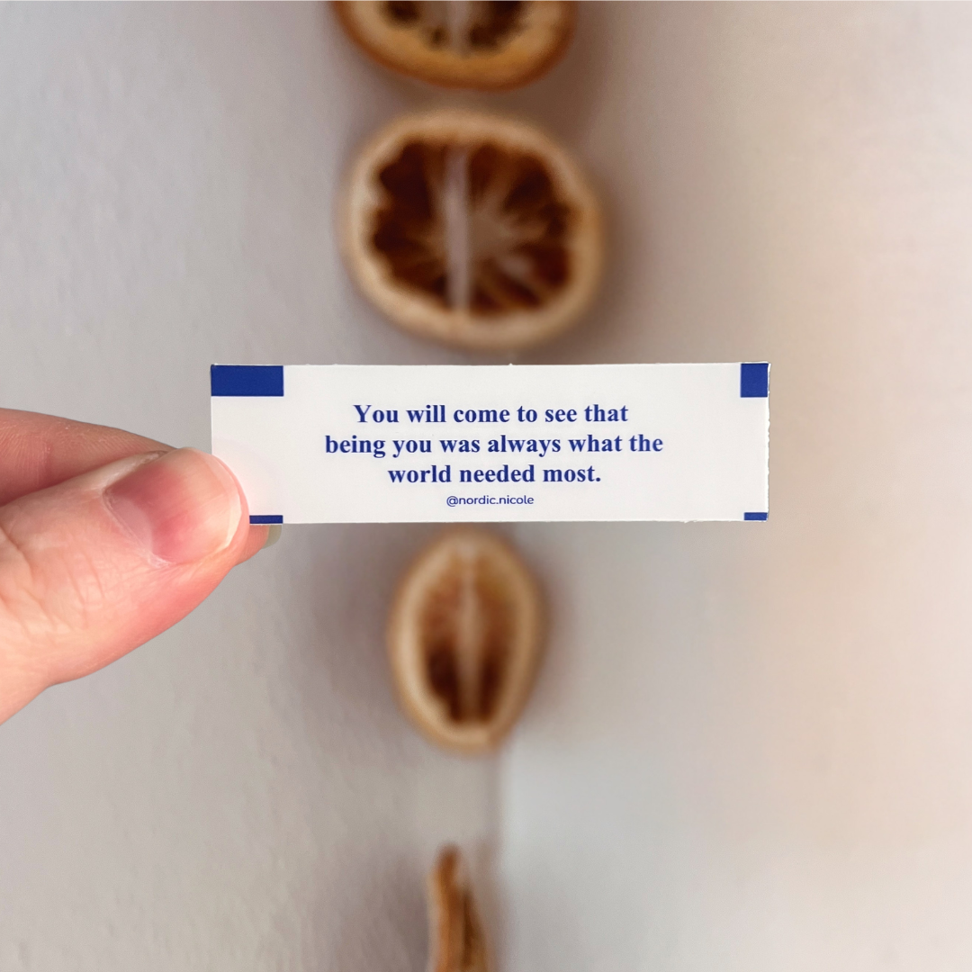 affirmation fortune cookie sticker