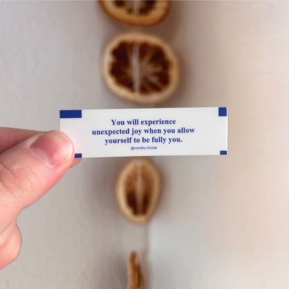 affirmation fortune cookie sticker