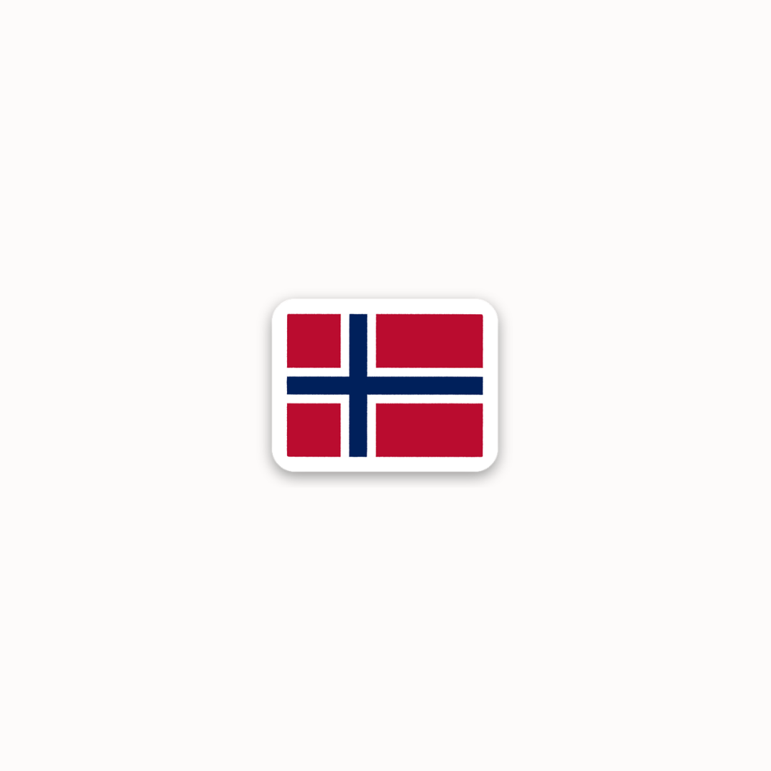 *mini* norway flag sticker