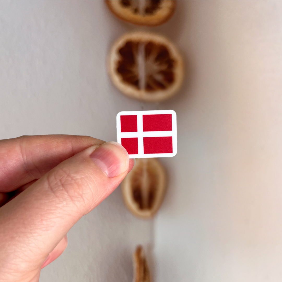 *mini* denmark flag sticker