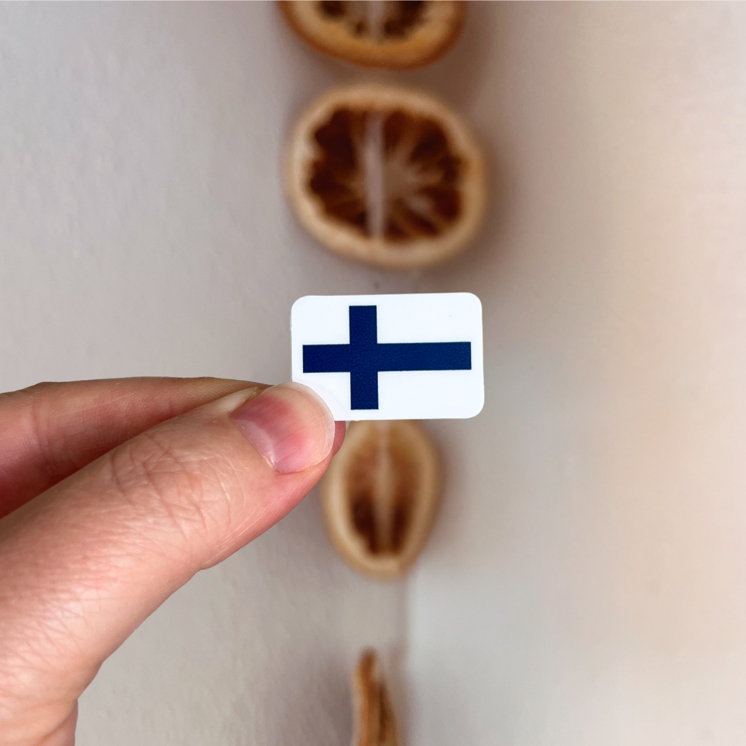 *mini* finland flag sticker