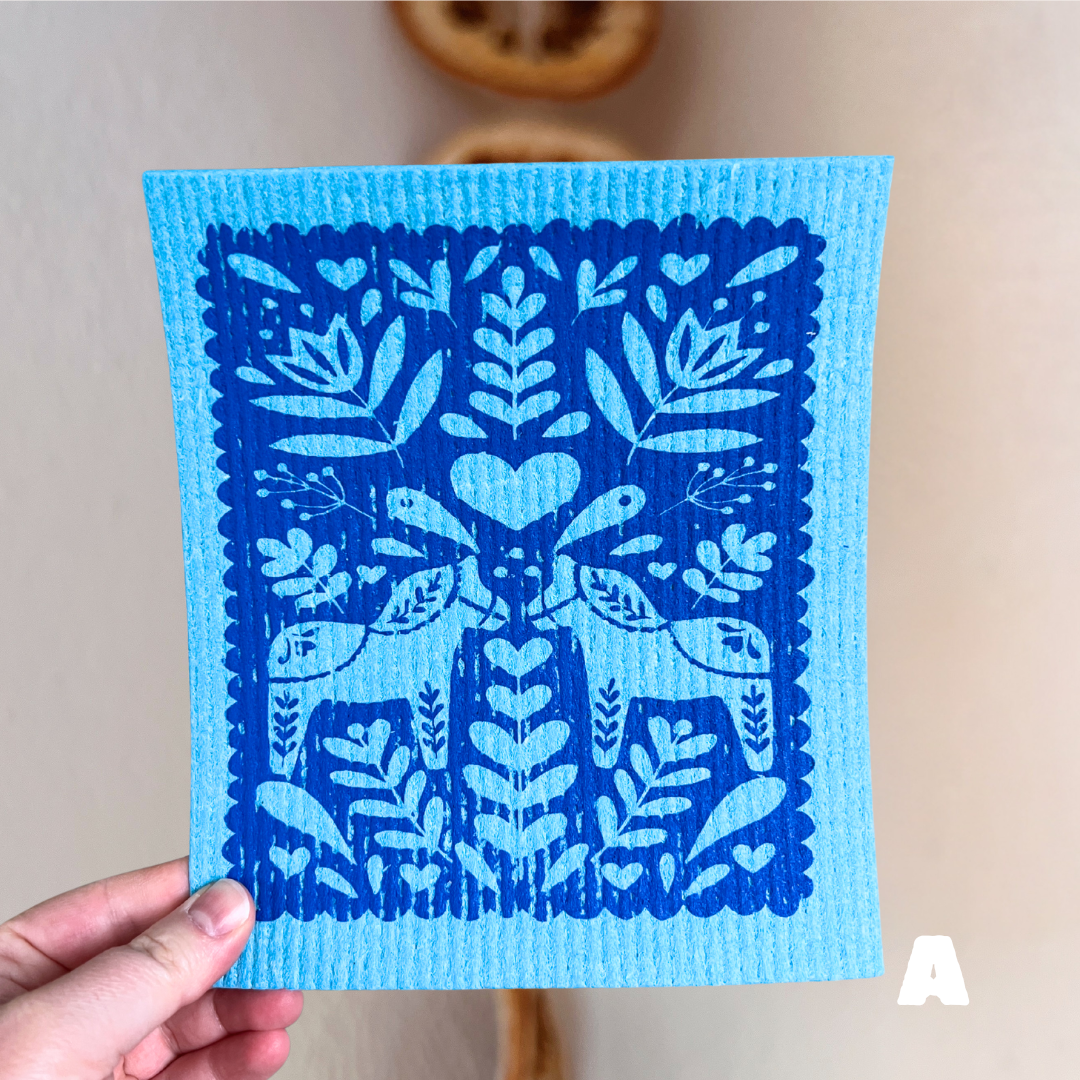 *seconds* dala swedish dishcloth (blue/blue)