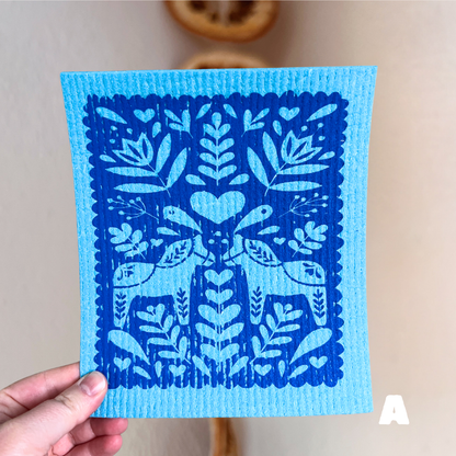 *seconds* dala swedish dishcloth (blue/blue)