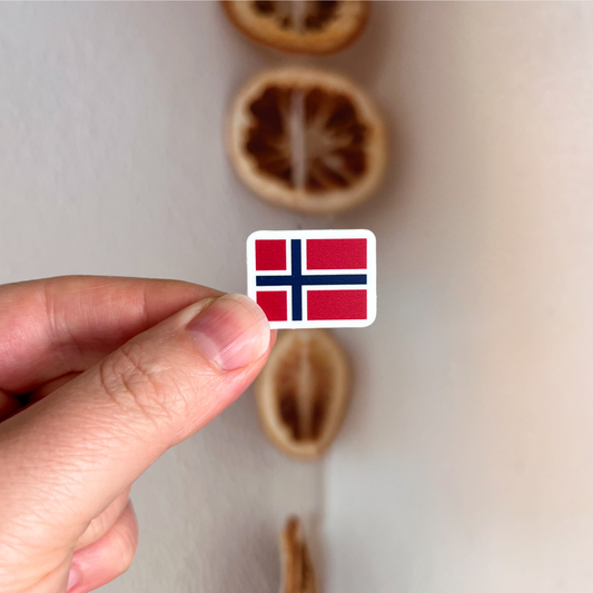 *mini* norway flag sticker