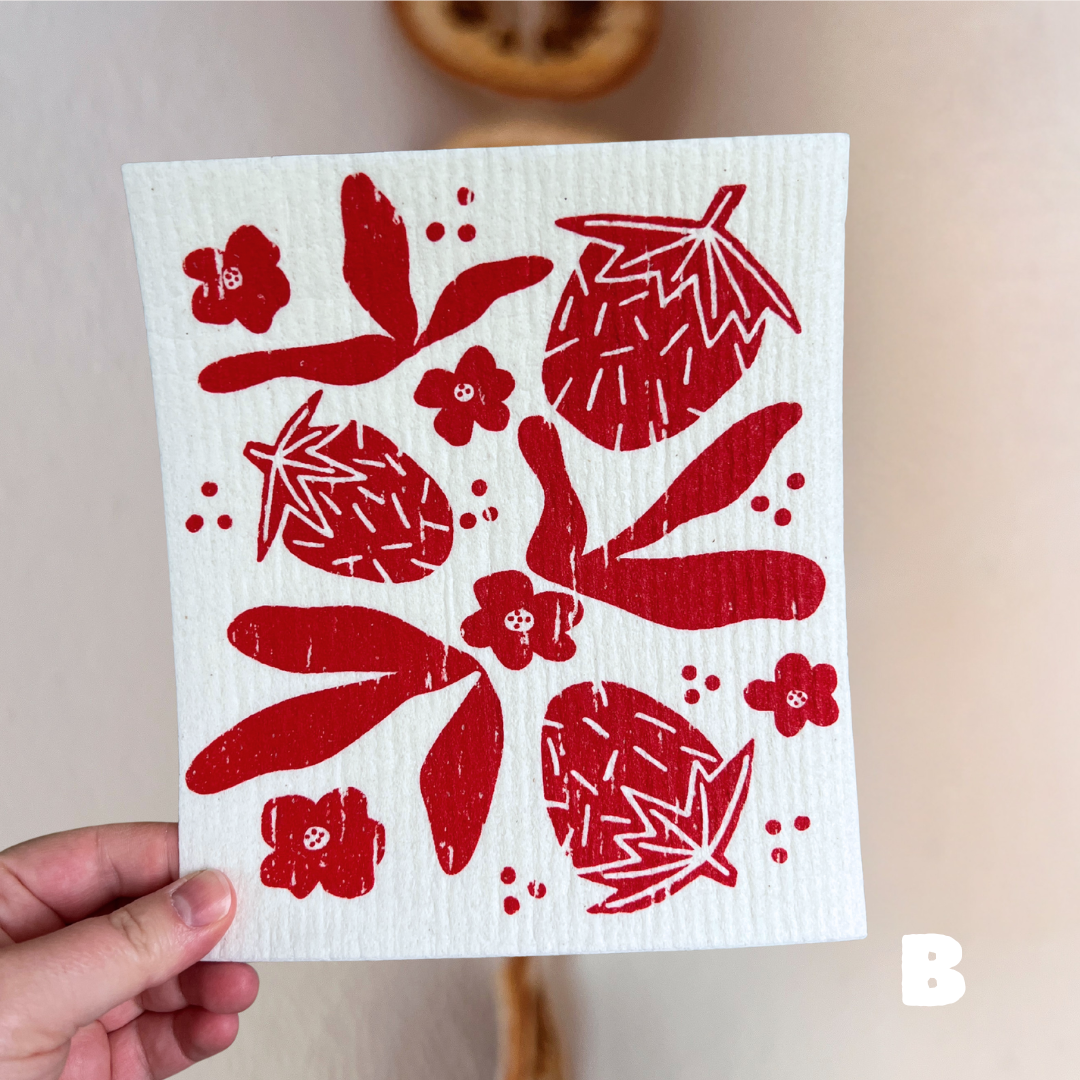 *seconds* strawberry swedish dishcloth