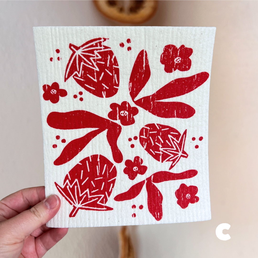 *seconds* strawberry swedish dishcloth