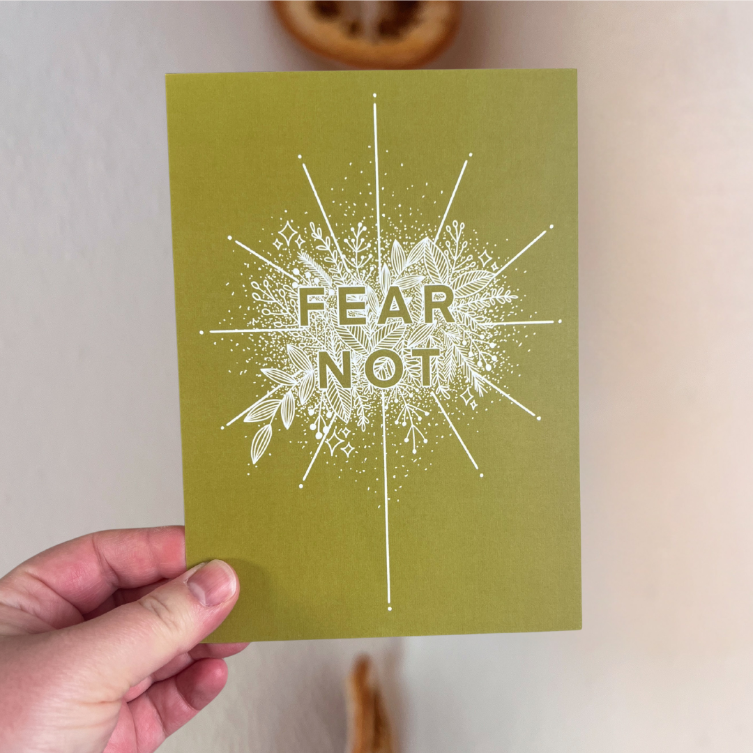 fear not postcard print
