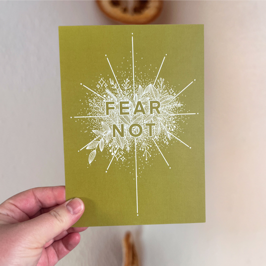 fear not postcard print