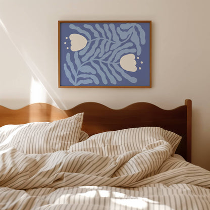 wavy tulip blue downloadable printable art