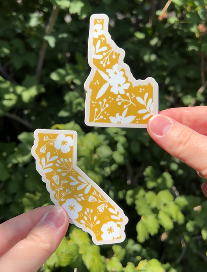 california poppy state flower outline sticker