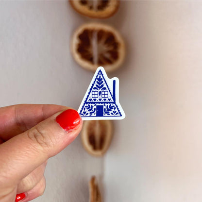 *mini* a-frame cabin sticker