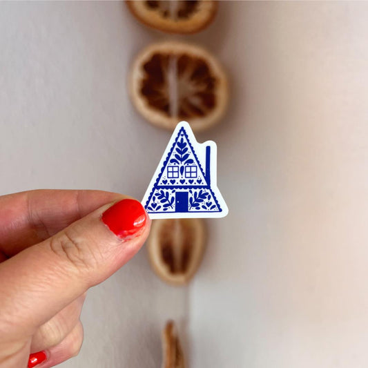 *mini* a-frame cabin sticker