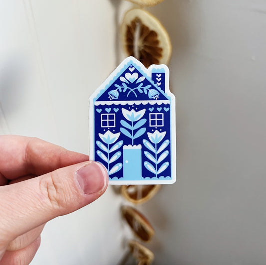 blue house sticker image 0