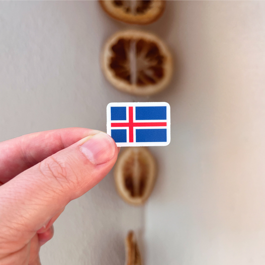 *mini* icelandic flag sticker
