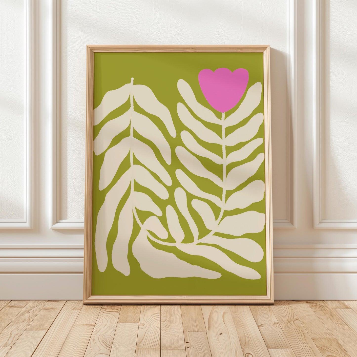 Wavy Tulip Hand-Drawn Downloadable Printable Art Nordic-Inspired Digital Wall Decor