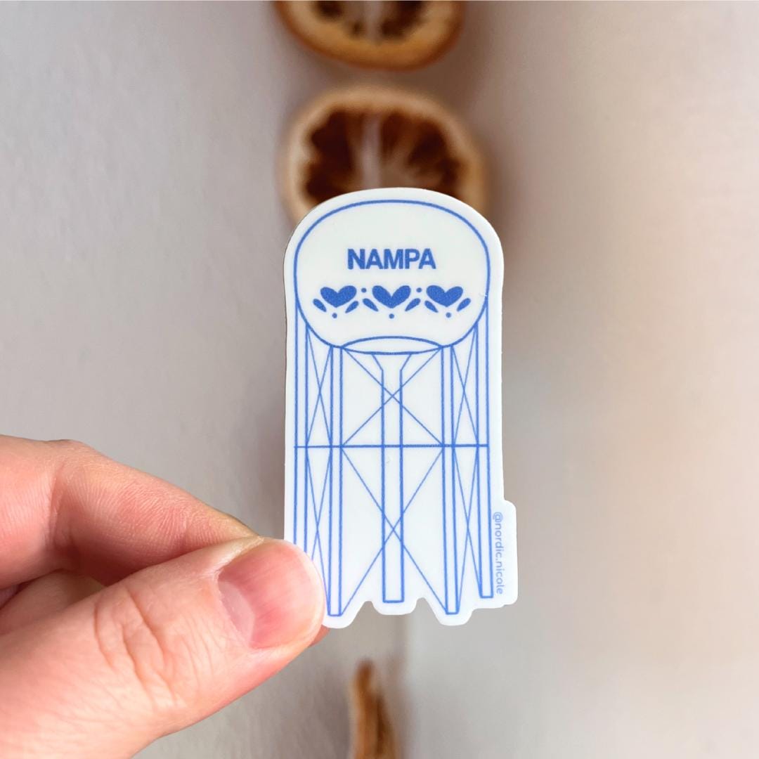 Nampa Idaho Water Tower Sticker