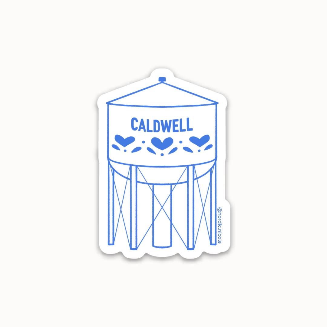 Caldwell Idaho Water Tower Sticker